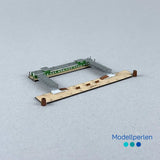 Rodkling - RK-H 12H - Zollpontons mit Brücke und Duckdalben - 1:1250 - Wasserlinien Modell