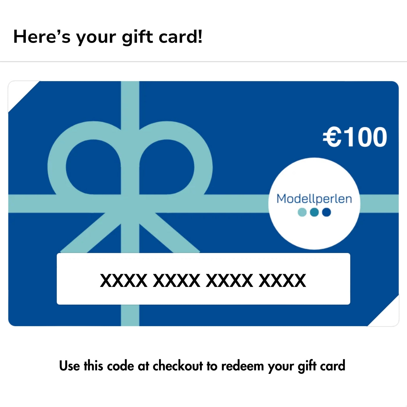 Modellperlen gift card